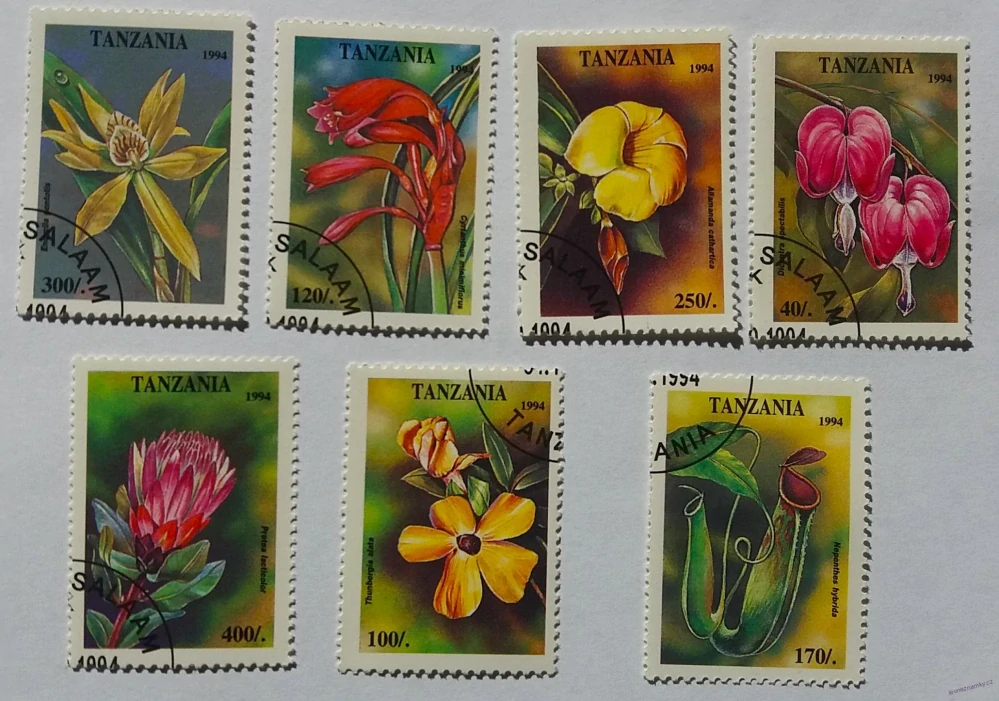 Sestava známek - Tanzania - flóra