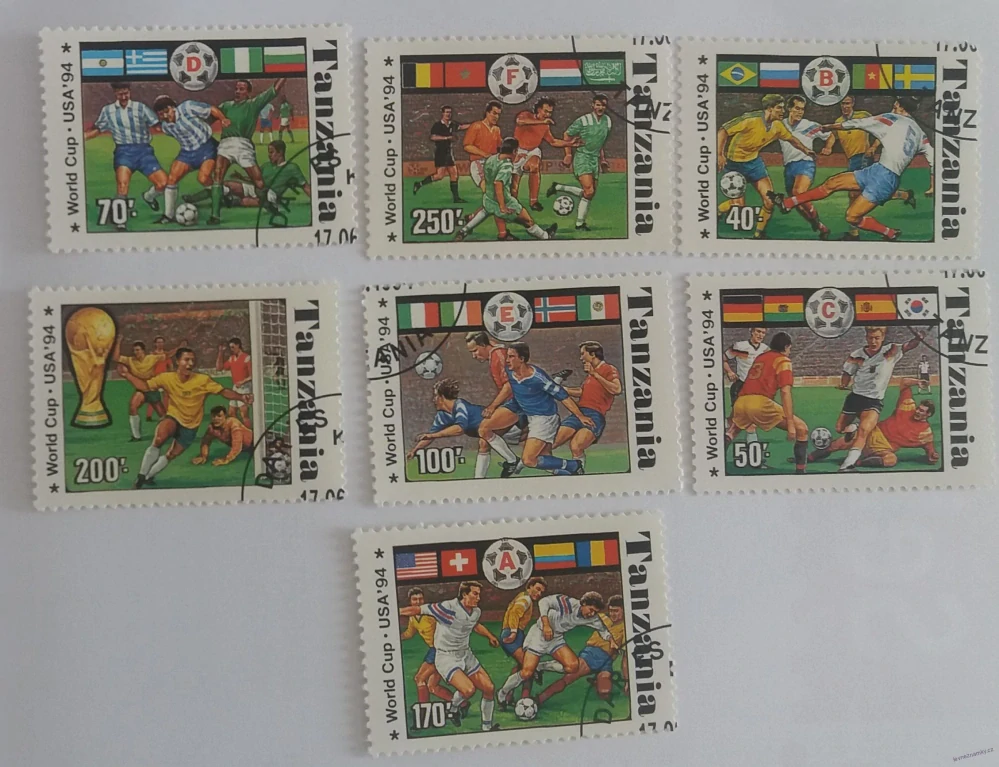 Sestava známek - Tanzania - fotbal