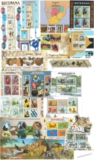 Aršíky známek - Botswana - 1986-2016 - 20 ks - čisté