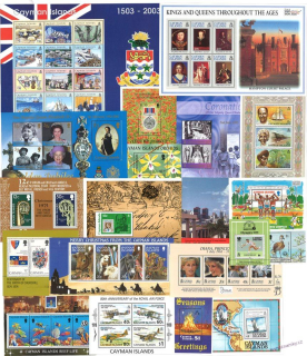 Aršíky známek - Caymanské ostrovy - 1976-2003 - 20 ks - čisté