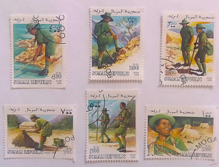 Sestava známek - Somali - skauti