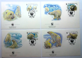 Sada FDC - CCCP - medvědi WWF