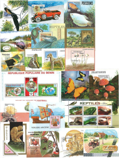 Aršíky známek - Benin - 1977-2003 - 20 ks - čisté